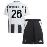 Camisa de Futebol Juventus Douglas Luiz #26 Equipamento Principal Infantil 2024-25 Manga Curta (+ Calças curtas)